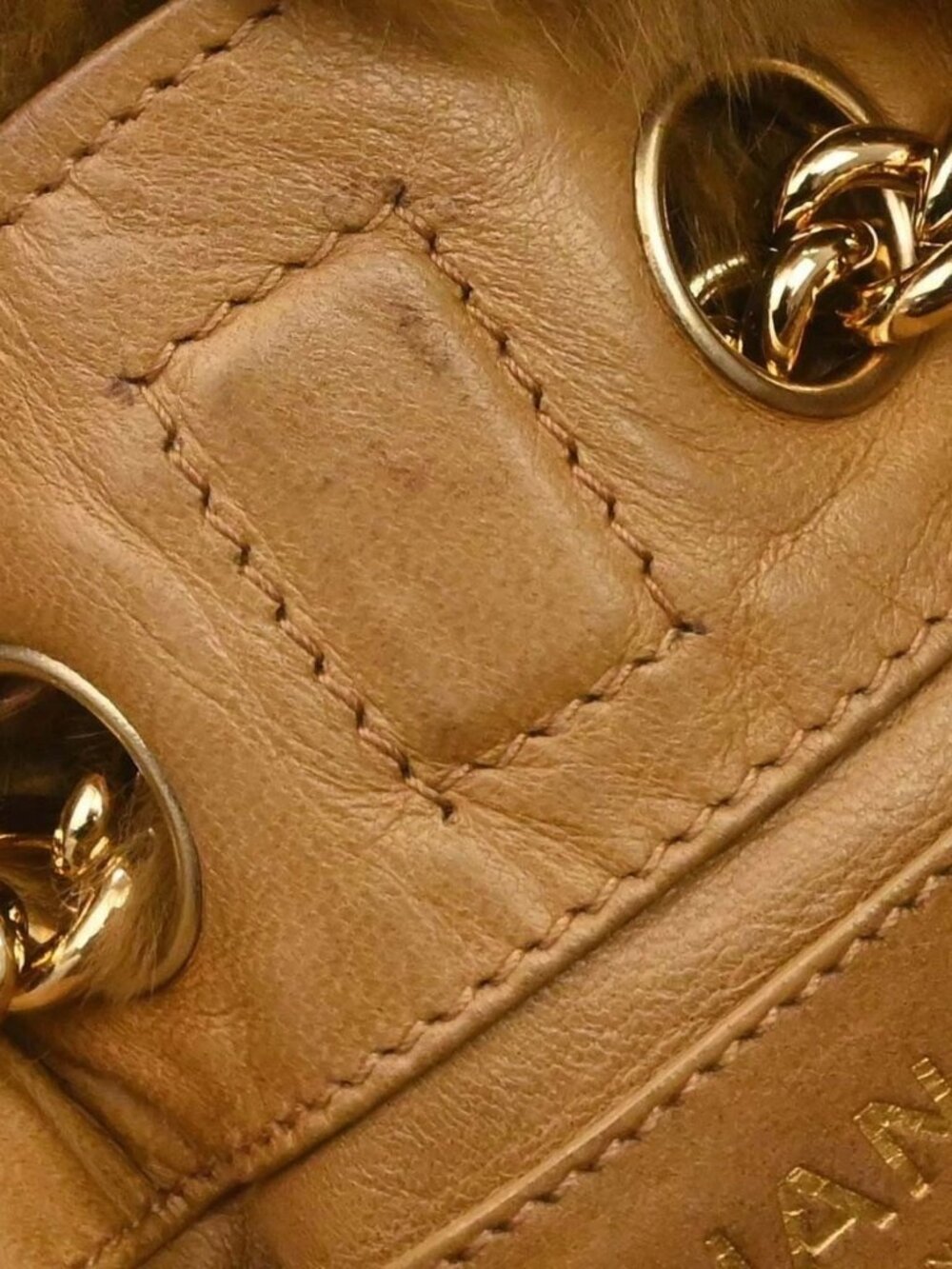 Chanel Brown Lapin Fur Drawstring Shoulder Bag 187287 - Picture 10 of 16